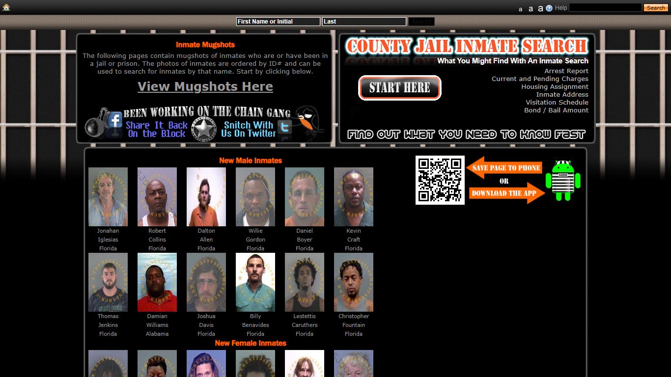 Recent Arrest Mugshots And Inmate Search - County Jail Inmate Search